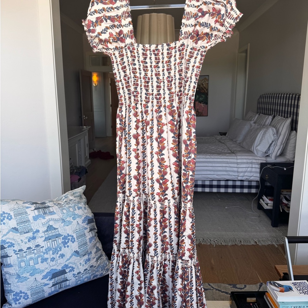 Tory Burch Smocked Maxi Dress